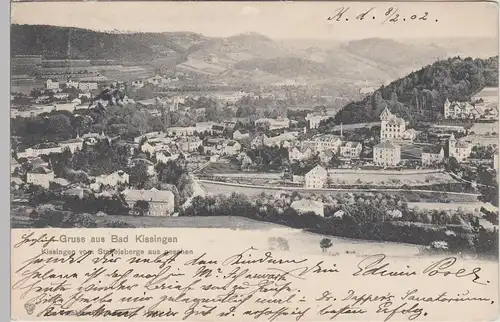 (105583) AK Gruss aus Bad Kissingen, Blick vom Staffelsberg 1902