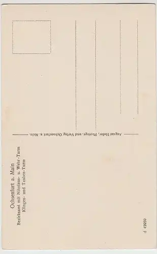 (104985) AK Ochsenfurt a.M., Bezirksamt mit Türmen, vor 1945