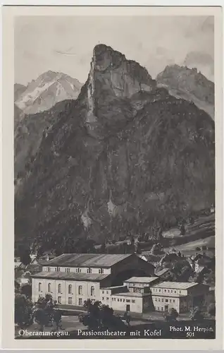 (104979) Foto AK Oberammergau, Passionstheater mit Kofel, vor 1945
