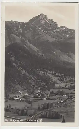 (104978) Foto AK Hammer (Fischbachau), Ansicht mit Wendelstein 1937