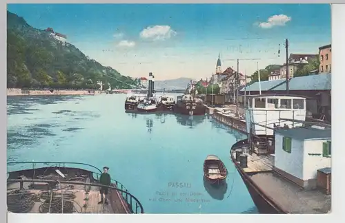 (104410) AK Passau, Partie an der Donau, 1915