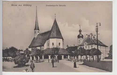 (104370) AK Gruss aus Altötting, Gnadenkapelle Ostseite, 1910