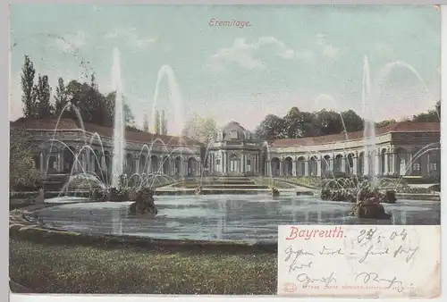 (104065) AK Bayreuth, Eremitage, 1904