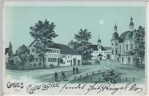 (103284) AK Gruss aus Klosterlechfeld, Litho 1901