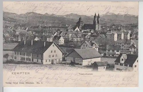 (103242) AK Kempten, Totalansicht, 1904