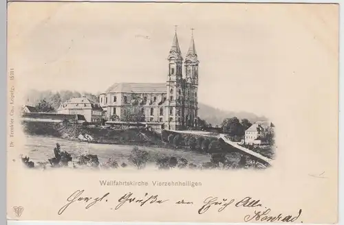 (101472) AK Wallfahrtskirche Vierzehnheiligen, Bad Staffelstein 1906