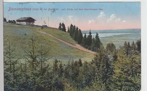(101385) AK Blomberg, Blomberghaus, Bad Tölz, Bahnpost 1928