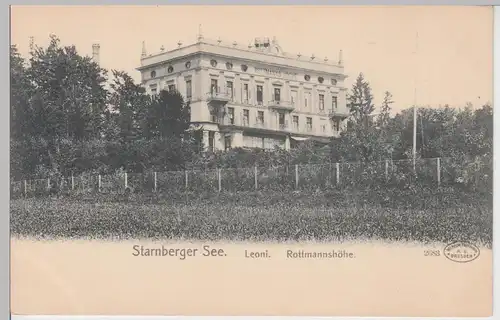 (101357) AK Starnberger See, Rottmannshöhe, Leoni, bis 1905
