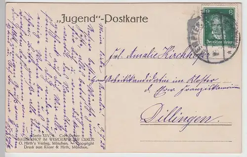 (101073) Künstler AK Carl Reiser, Bauernhof Werdenfelser Land 1928