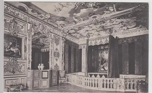 (101067) AK Oberschleißheim, Schloss Schleißheim, Schlafzimmer, vor 1945