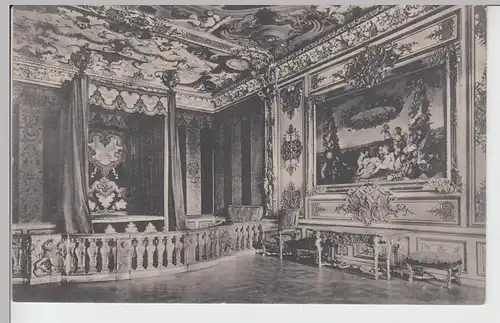 (101065) AK Oberschleißheim, Schloss Schleißheim, Schlafzimmer, vor 1945