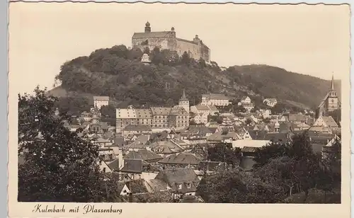 (101064) Foto AK Kulmbach, Stadt mit Plassenburg