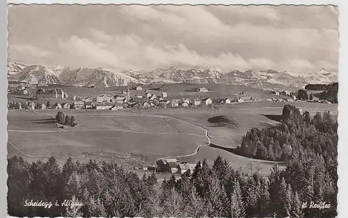 (101052) Foto AK Scheidegg, Allgäu, Panorama, nach 1945