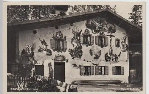 (101025) Foto AK Mittenwald, Schlipferhaus, vor 1945