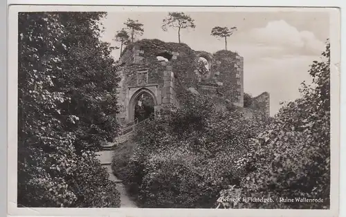 (101022) Foto AK Berneck, Fichtelgebirge, Burg Wallenrode 1937