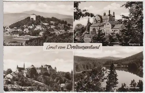 (100895) Foto AK Dreiburgenland, Saldenburg, Englburg, Rottauer See, Schloss Für