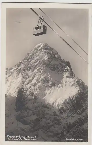 (100525) Foto AK Kreuzeckbahn mit Waxenstein 1930