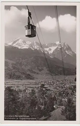 (100481) Foto AK Garmisch Partenkirchen, Wankbahn, Zugspitzgruppe