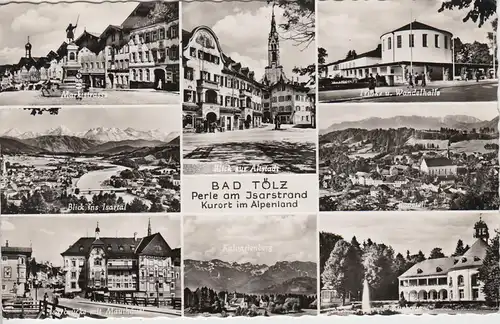 (100340) Foto AK Bad Tölz, Mehrbildkarte, Marktstraße, Mauthäusl, nach 1945