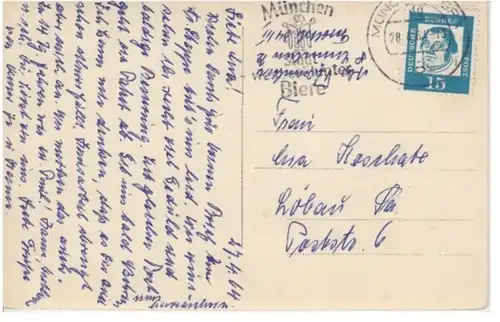 (2904) AK Ortschaft unbekannt, Kloster? vor 1945, gelaufen ab München 1964