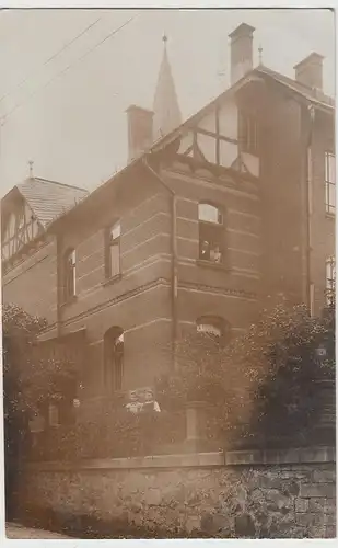 (112418) Foto AK Wohnhaus mit Fachwerk am Giebel, Stempel Brotterode 1910