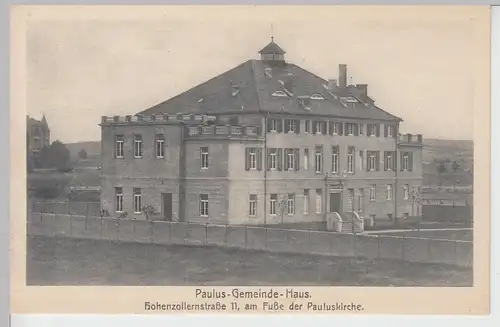 (108350) AK Paulus Gemeindehaus, Hohenzollernstraße 11, Ort unbekannt, vor 1945