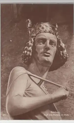 (98995) Foto AK Bamberg, Reiter im Dom, Kopf, 1920er