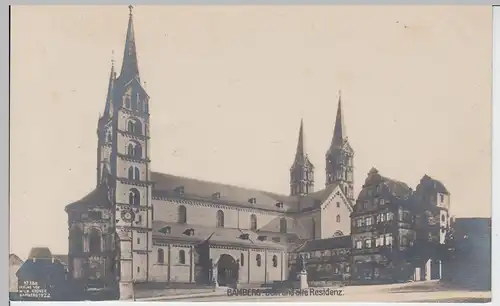 (97609) Foto AK Bamberg, Dom, alte Residenz, um 1922