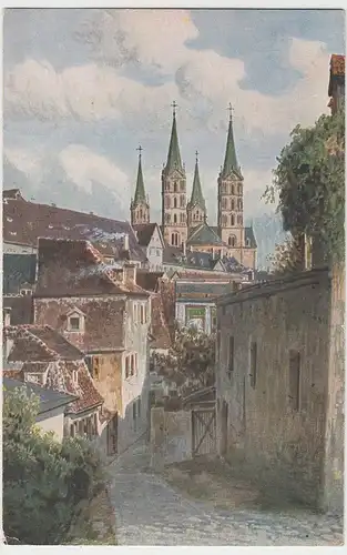 (95990) Künstler AK Bamberg, Dom 1923