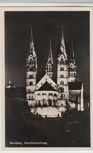 (85203) Foto AK Bamberg, Dombeleuchtung, vor 1945