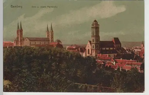 (71847) AK Bamberg, Dom und obere Pfarrkirche, 1909