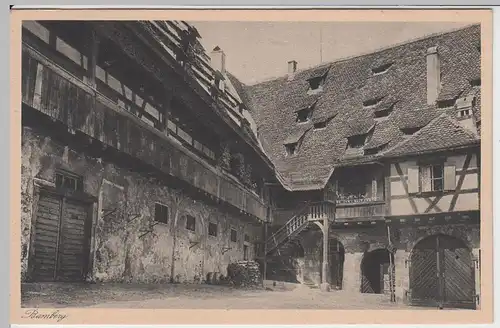 (55801) AK Bamberg, Alte Hofhaltung, Innenhof, vor 1945