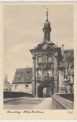 (37808) AK Bamberg, Altes Rathaus, vor 1945