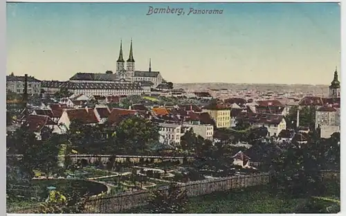 (28081) AK Bamberg, Stadtansicht mit Kloster Michelsberg 1914