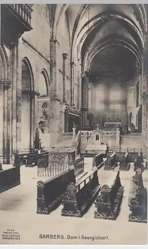 (20403) Foto AK Bamberg, Dom, Georgichor, Reiter, vor 1945