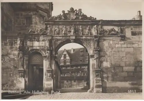 (1531) Foto AK Bamberg, Alte Hofhaltung, Portal