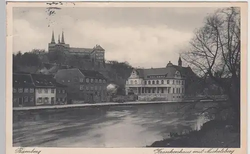 (101061) AK Bamberg, Krankenhaus, Kloster Michelsberg 1933
