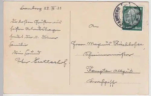 (101061) AK Bamberg, Krankenhaus, Kloster Michelsberg 1933