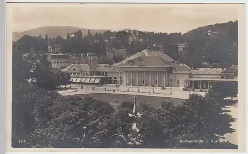 (91470) Foto AK Baden Baden, Kurhaus 1933