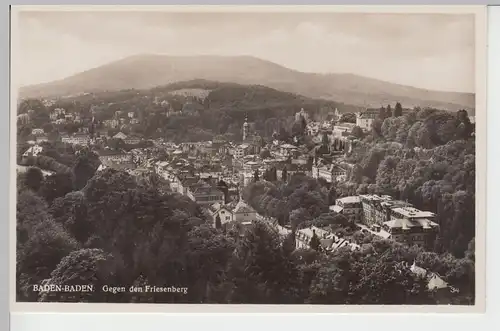 (84802) Foto AK Baden Baden, Ansicht gegen den Friesenberg vor 1945