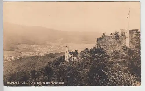 (84797) Foto AK Baden Baden, Altes Schloss Hohenbaden, 1911