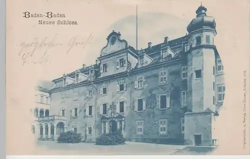 (75882) AK Baden Baden, Neues Schloss 1899