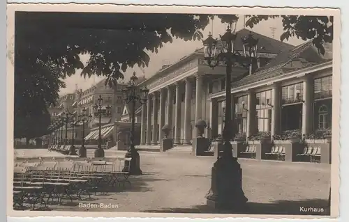 (68191) Foto AK Baden-Baden, Kurhaus 1934 (mit Mi 541)