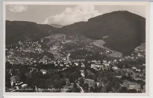 (68189) Foto AK Baden-Baden, Blick vom Waldhaus Batschari, 1937