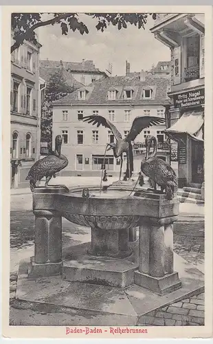 (49893) AK Baden-Baden, Reiherbrunnen 1910er