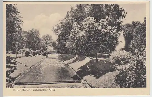 (41090) AK Baden-Baden, Lichtentaler Allee 1910er