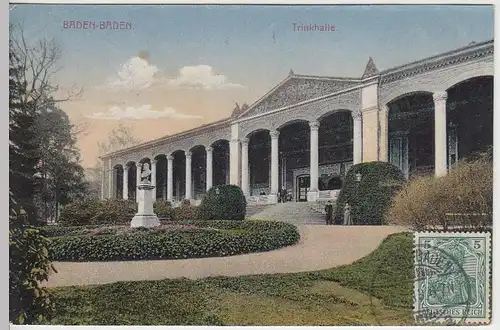 (34521) AK Baden-Baden, Trinkhalle, 1913