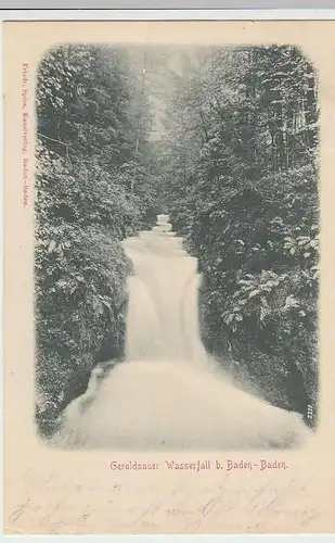 (32995) AK Baden-Baden, Geroldsauer Wasserfall, 1898