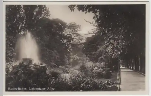 (16816) Foto AK Baden-Baden, Lichtentaler Allee, gel. 1934