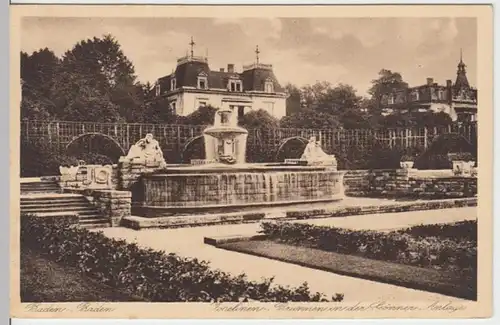 (15033) AK Baden-Baden, Gönneranlage, Josefinenbrunnen 1928